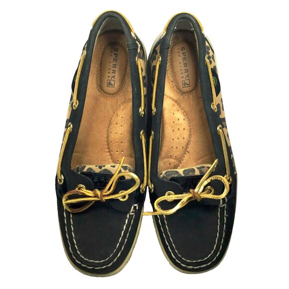 Sperry Top-Sider Woman's Sz 6(M) Leopard-Print Leather Boat Shoes 9101882 - CH73 - Picture 4 of 7